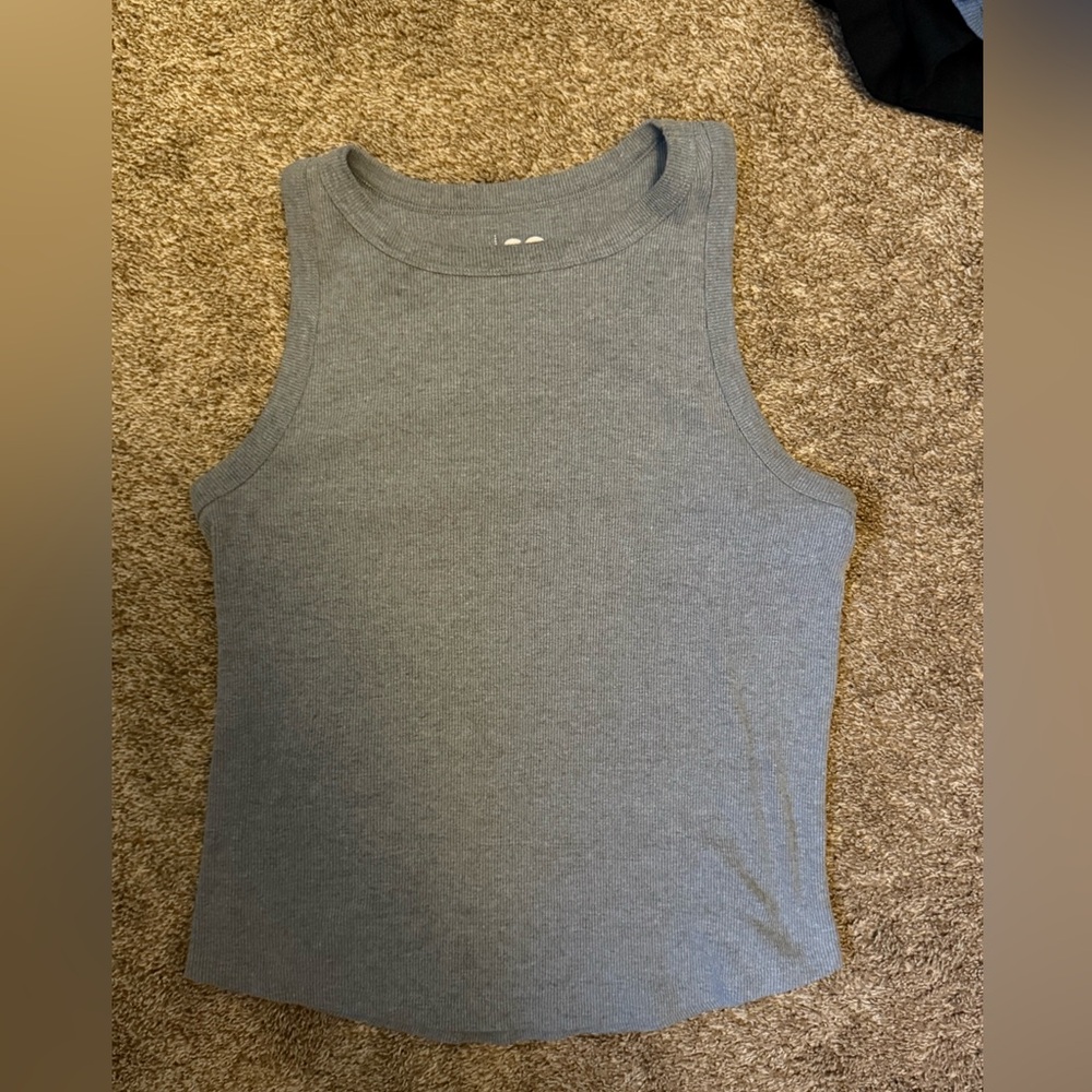 Women's Cotton Ribbed Tank in Gray!